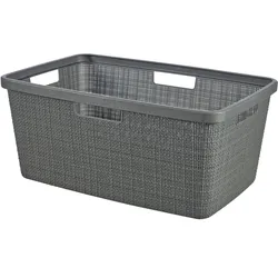 Wäschekorb JUTE grau (BHT 59x26x39 cm) - grau - BHT 59x26x39 cm