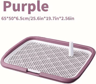 Inspire Picks Reusable Dog Potty Training Tray With Grid Non Slip Dog Potty Trainer For Indoor Pet Hygiene plum xl