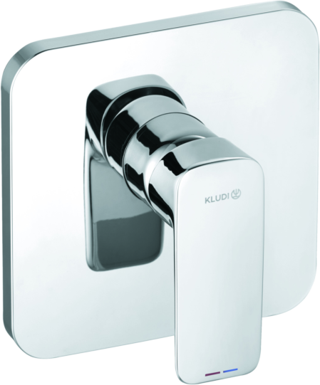 Kludi Pure&style Fertigmontageset 406550575 chrom, Unterputz-Brausearmatur, Wandmontage