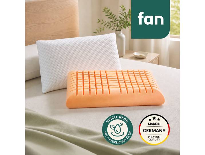 Nackenstützkissen FAN Soja Dream , weiss (weiß), B:40cm H:13,5cm L:67cm, Bezug: 70% Polyester, 30% Viskose. Füllung: 100% Polyurethan, Kopfkissen, Nackenstützkissen, Wellness für den Nacken