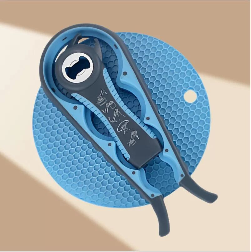 INF 3-teiliges Öffner-Set: 4-in-1 Dosen- & Flaschenöffner Hellblau