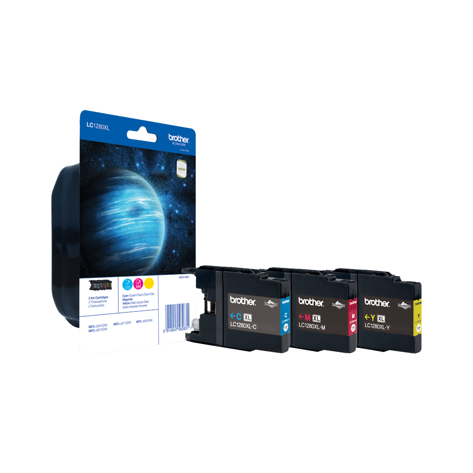 Brother LC1280XLRBWBP Druckerpatrone Multipack (gelb, cyan, magenta)
