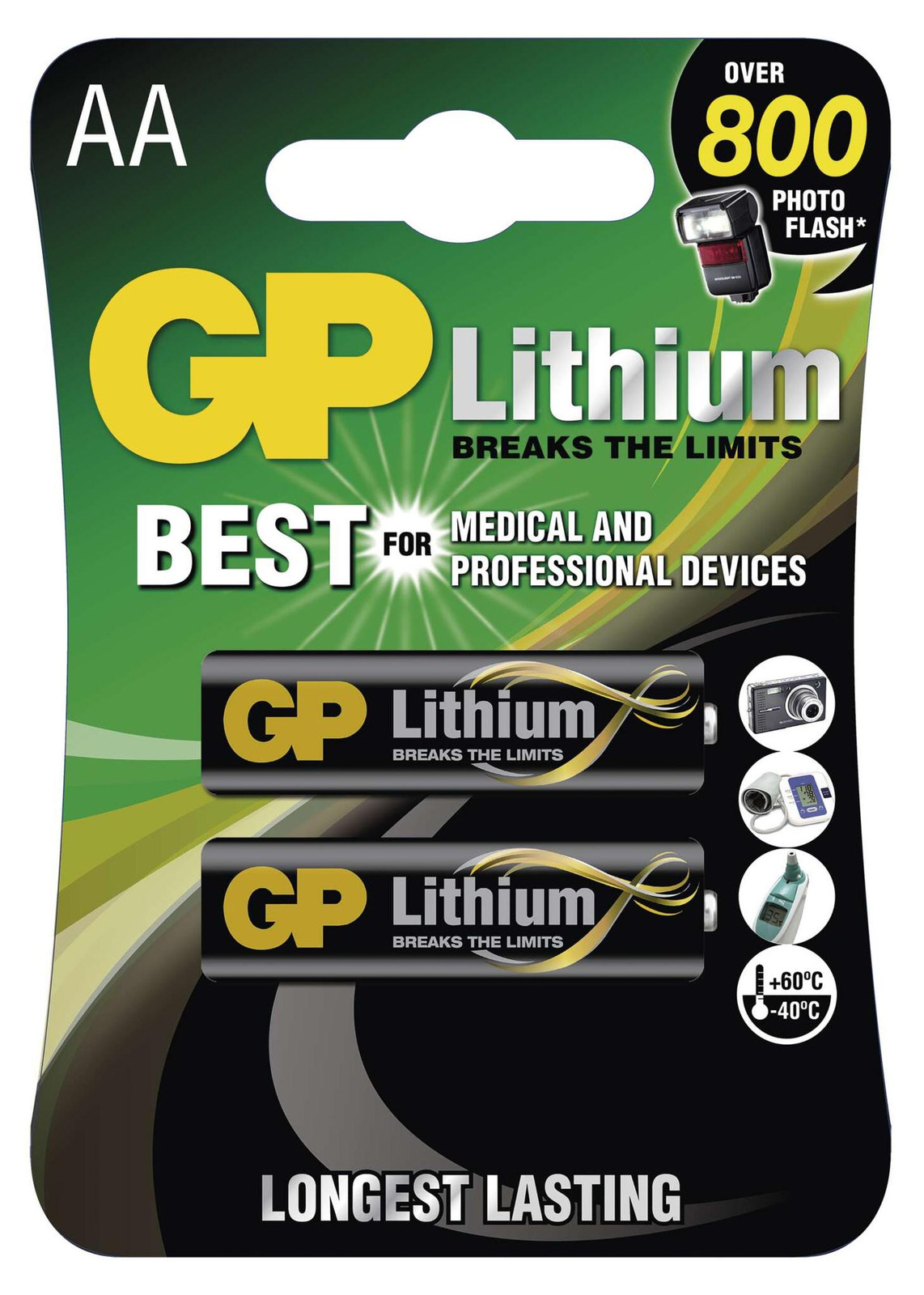 GP Batteries Lithium 15LF AA Wegwerpbatterijen, 2 stuks