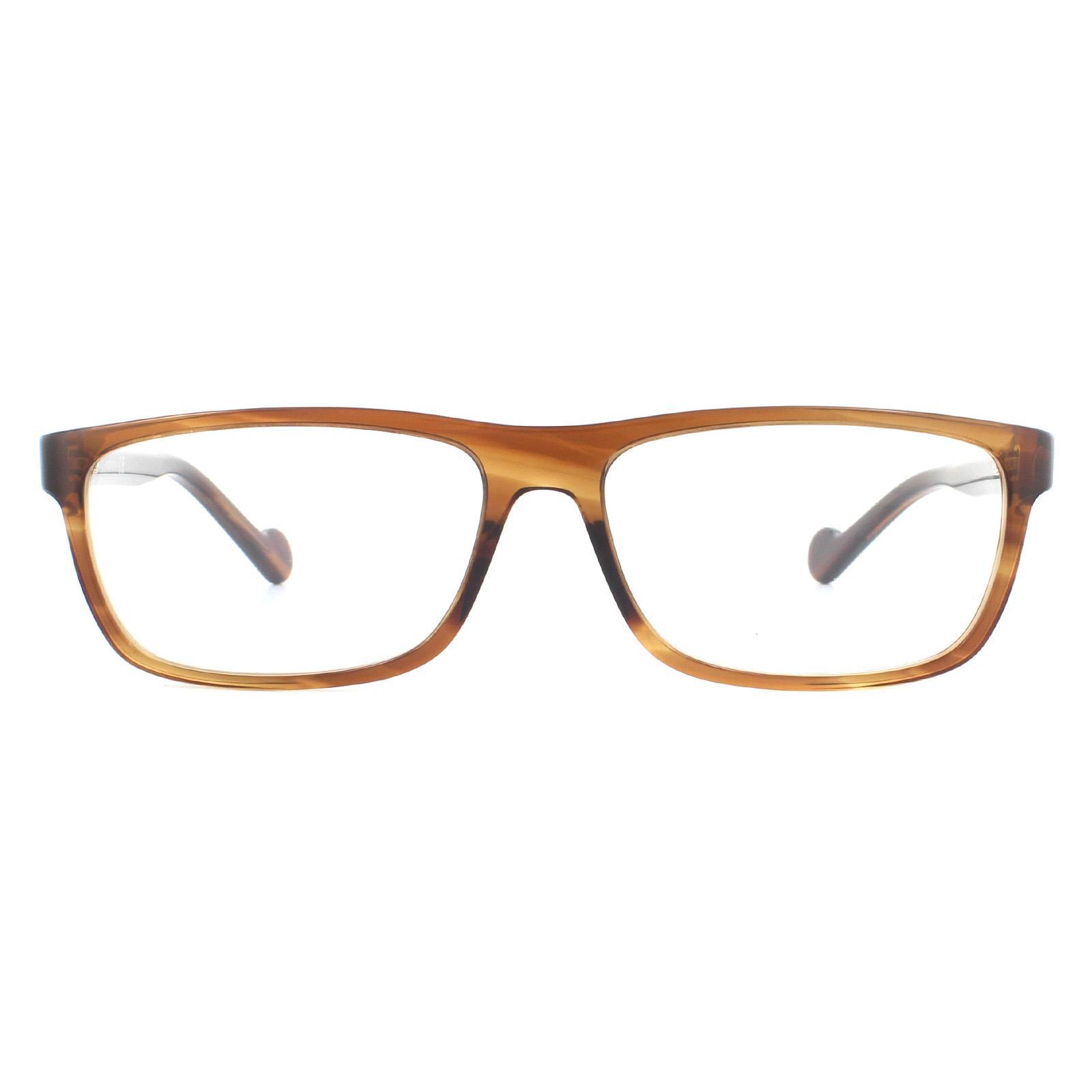 Moncler brilmonturen ML5063 050 rayï¿½ marron cristal hommes