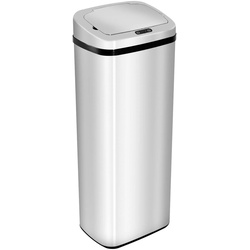 AUTOMATIK Mülleimer Abfalleimer mit Sensor Küche Edelstahl viereckig 50L