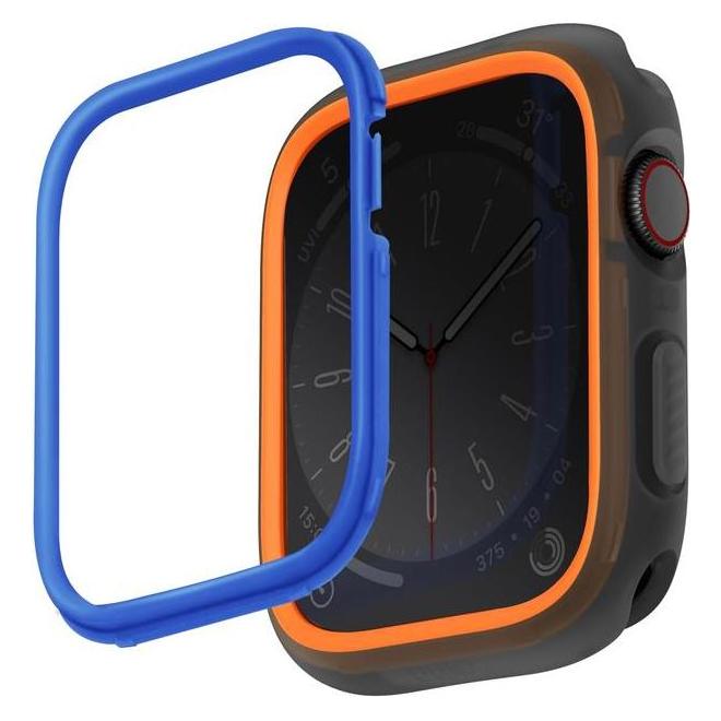 Uniq etui Moduo Apple Watch Series 4/5/6/7/8/SE/SE2 44/45mm pomarańczowy-niebieski/orange-blue (UNIQ-45MM-MDSORGBLU)