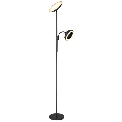 GLOBO LIGHTING LED Deckenfluter "DAVYD", schwarz (schwarz matt), 1 Stk., Leuchten, Stehleuchte, Stehlampe, Leselicht mit Ventilator, Wohnzimmer, LED Deckenfluter