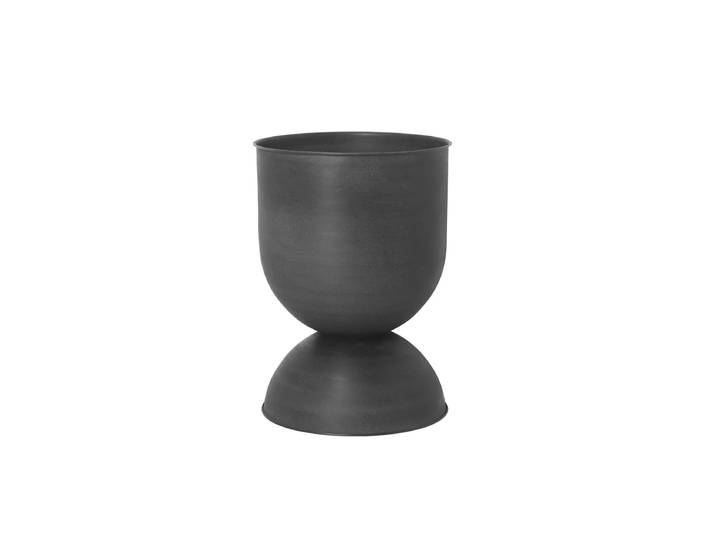 Ferm Living - Hourglass Blumentopf small, Ø 31 x H 42,5 cm, schwarz / dunkelgrau