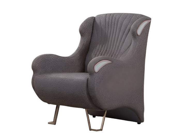 Xlmoebel Sessel Brauner Sessel mit Metallrahmen und modernem Design (1-St., Sessel), Made in Europa