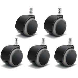 SITWELL-STEIFENSAND Stuhlrollen 1002, 5 Stück, Hartbodenrollen, gebremst, Stift-Ø 11 mm