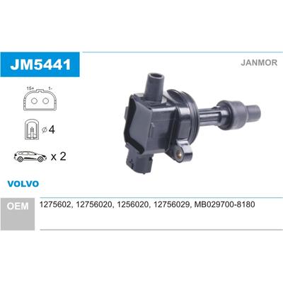 JANMOR Zündspule JM5441 für INNOCENTI Volvo
