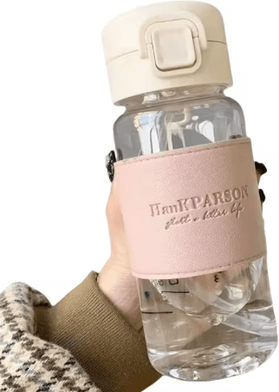 Inspire Picks 500ml Cute Kids Water Bottle With Straw Leak Proof Pop Up Drinking Bottle For School pink 500ml