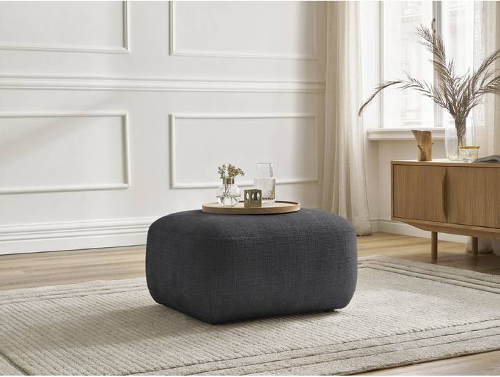 Pouf DENISE tissu texturé