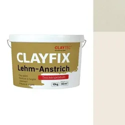 CLAYTEC CLAYFIX Lehm-Anstrich Woll-Weiss Grobkorn - 10 kg Eimer