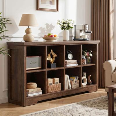 Rackcog 8 Cube Bookshelf with Charging Station, Cube Organizer for Storage Bin