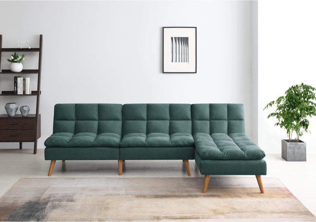 Hykkon Ted Cloud Sleeper Corner Sofa Emerald 82cm H X 252cm W X 161cm D