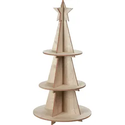 Weihnachtliche Etagere in Weihnachtsbaum Form - Deko Regal Weihnachten 30x60 cm