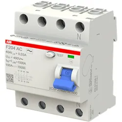 Fehlerstromschutzschalter RCCB 4P 40A 30mA FI-Schalter typ AC ABB 2CSF204001R1400