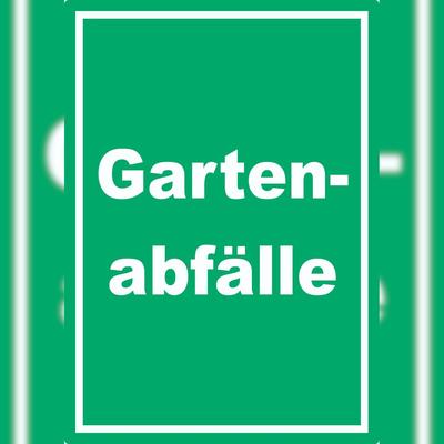 HB-Druck Gartenabfälle Mülltrennung Aufkleber mit Text A0 (841x1189mm)