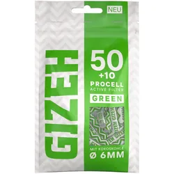 60 Stück Active Filter ProCell Aktivkohlefilter Ø 6 mm - Grün