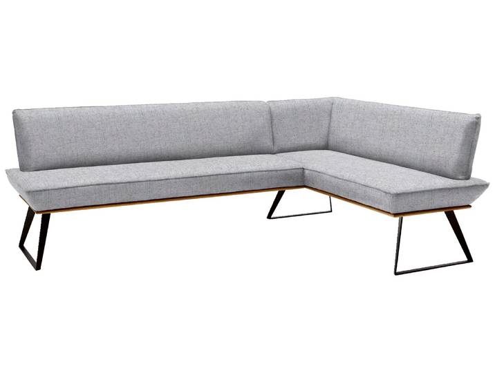 Voleo Eckbank 243x163 cm MALIBU, grau, Webstoff