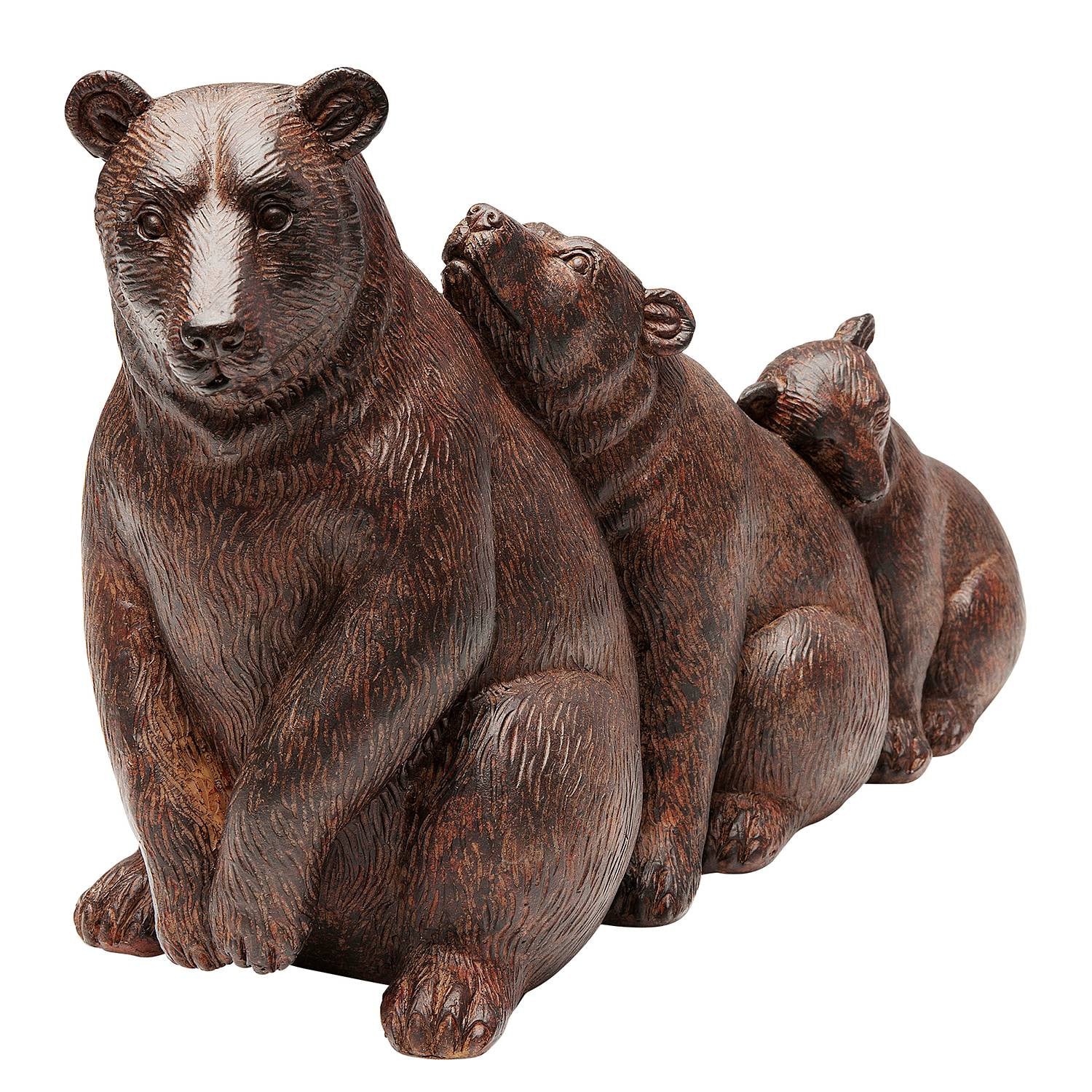 home24 Sierobject Relaxed Bear Family, Bruin, B/D/H: 32 x 20 x 13 cm