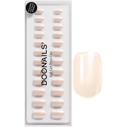 DOONAILS Soft Gel Press Ons Square Prosecco Extra Short - beige