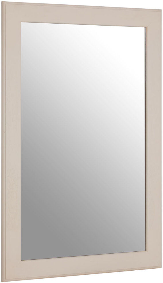 Brambly Cottage Wine Solid Wood Flat Mirror Antique White 90cm H X 60cm W X 2cm D