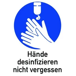 PROTEC Gebotszeichen PGZHD Hände desinfizieren