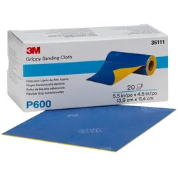 3M Flexible Grip Schleifstreifen, P600, 139 mm x 114 mm, perforiert auf Rolle a 20 Streifen #35111