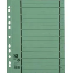 Oxford Trennblatt 400004667 DIN A4 250g Karton grün 100 St./Pack.