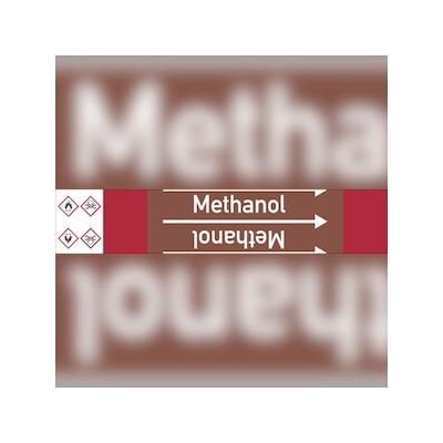 Rohrleitungskennzeichen Methanol - 33000x105 mm Folie selbstklebend