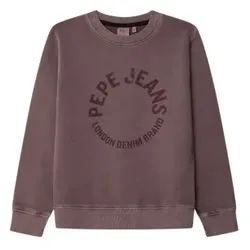 Pepe Jeans Unisex für Kinder. PB5800081 Lila Sweatshirt Richard (12años= 152cm), Lässig, Flieder, Baumwolle, Kinderbekleidung