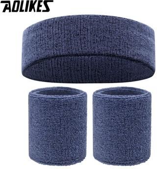 Inspire Essentials AOLIKES Sports Sweatband Set Headband And Wristbands For Running Gym Basketball 23