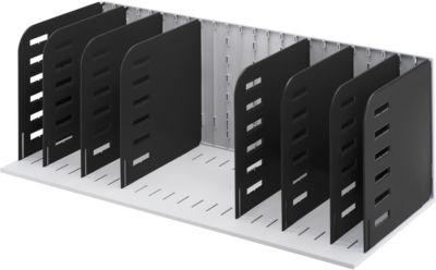 styro® Sortierstation Styrorac, 8 Trennwände, flexible Aufteilung, schwarz