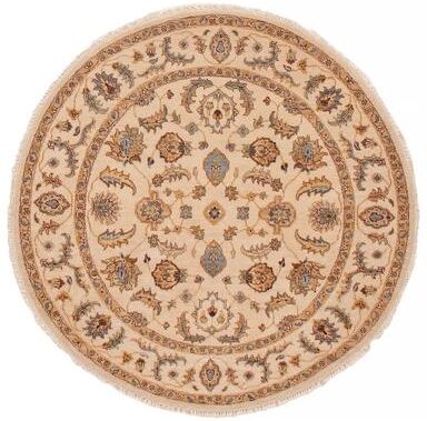 ECARPETGALLERY Hand-knotted Jamshidpour Cream Wool Rug - 5' x 5'