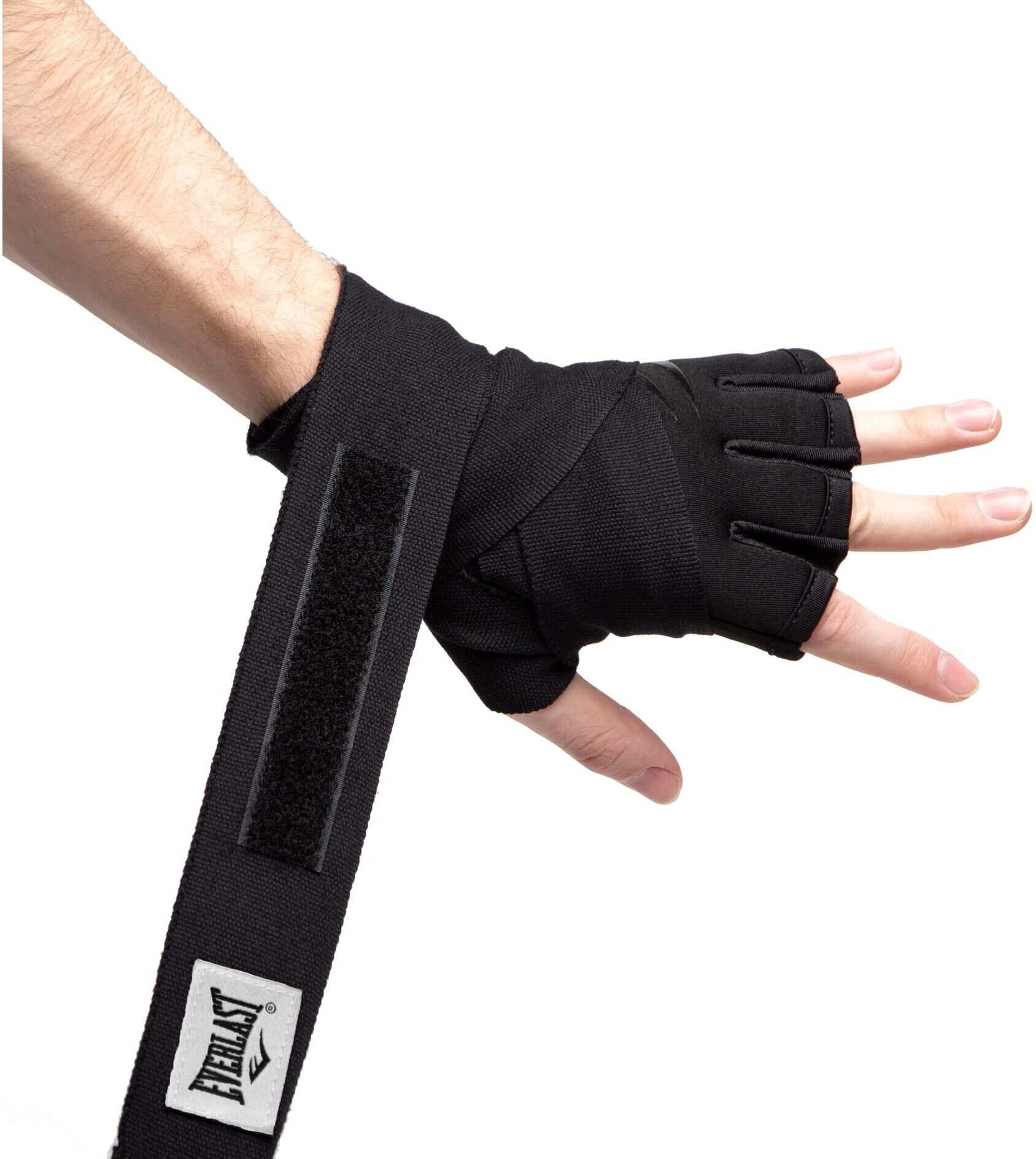 Kickboxhandschuhe EVERLAST "EVERGEL HANDWRAPS", schwarz, Boxhandschuhe, Materialmix, Kickboxhandschuhe schwarz Einheitsgröße