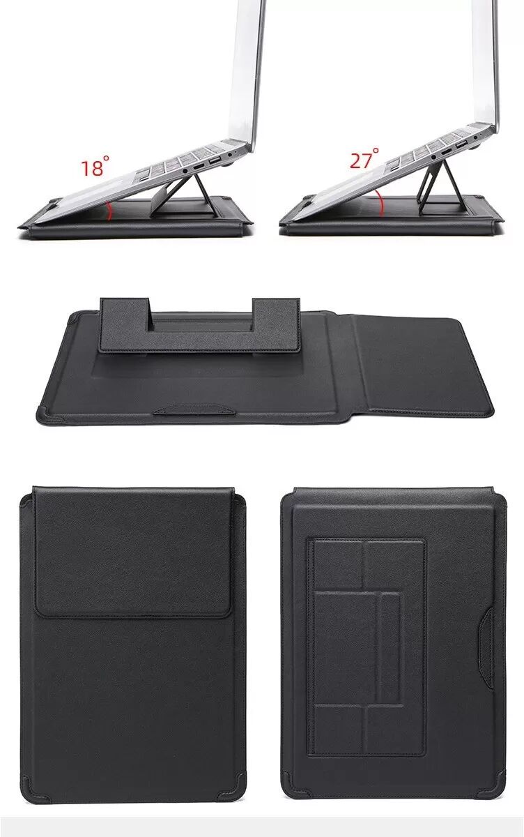 INF 3-in-1 Laptop Hülle mit Kühlständer kompatibel mit MacBook Pro 16" - Erweiterbar, Wasserdicht und Leicht