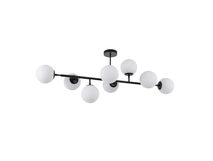 Deckenleuchte Dorado, Schwarz, Glas, 12x47.5x121.5 cm, RoHS, Lampen & Leuchten, Innenbeleuchtung, Deckenleuchten, Deckenleuchten