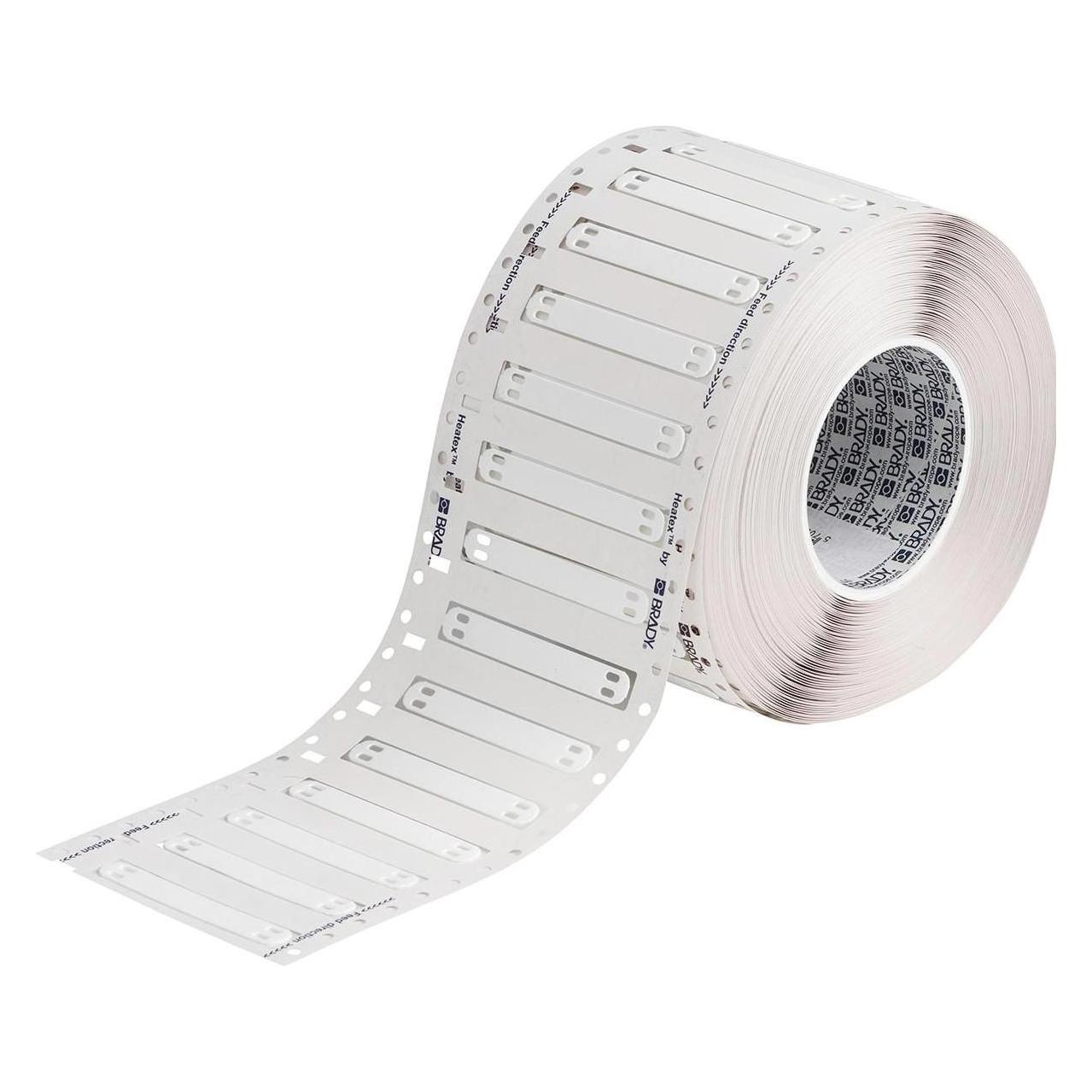 Brady HCM-75x10-7643-WT, Heatex Schilder, Weiss, 75 x 10 mm, 76er Kern(1000 St.) (75 mm) (HCM-75X10-B7643-WT)