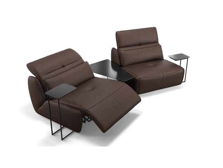 Leder Couch MODICA mit Sitzverstellung Kinosofa Heimkino