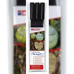 Edding 1255-3S Kalligrafie Stift - Fasermaler, schwarz, 3er Set