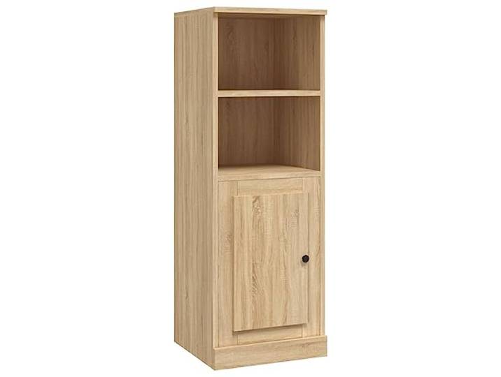 Fisinber Highboard Sonoma-Eiche 36x35,5x103,5 cm Schrank Holzwerkstoff Kompakter Beistellschrank in Eichen-Optik fürs Schlafzimmer. Viel Stauraum für eine geordnete Aufbewahrung.