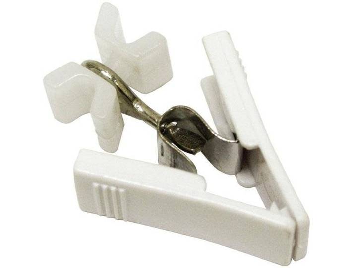 Klick-Gleiter GARDINIA X-Gleiter mit Klammer Gr. 1, weiss (weiß), 20 Stk., Kunststoff, Gardinenbefestigungen, Klick-Gleiter, Serie Flächenvorhang-Technik Atlanta 3-läufig