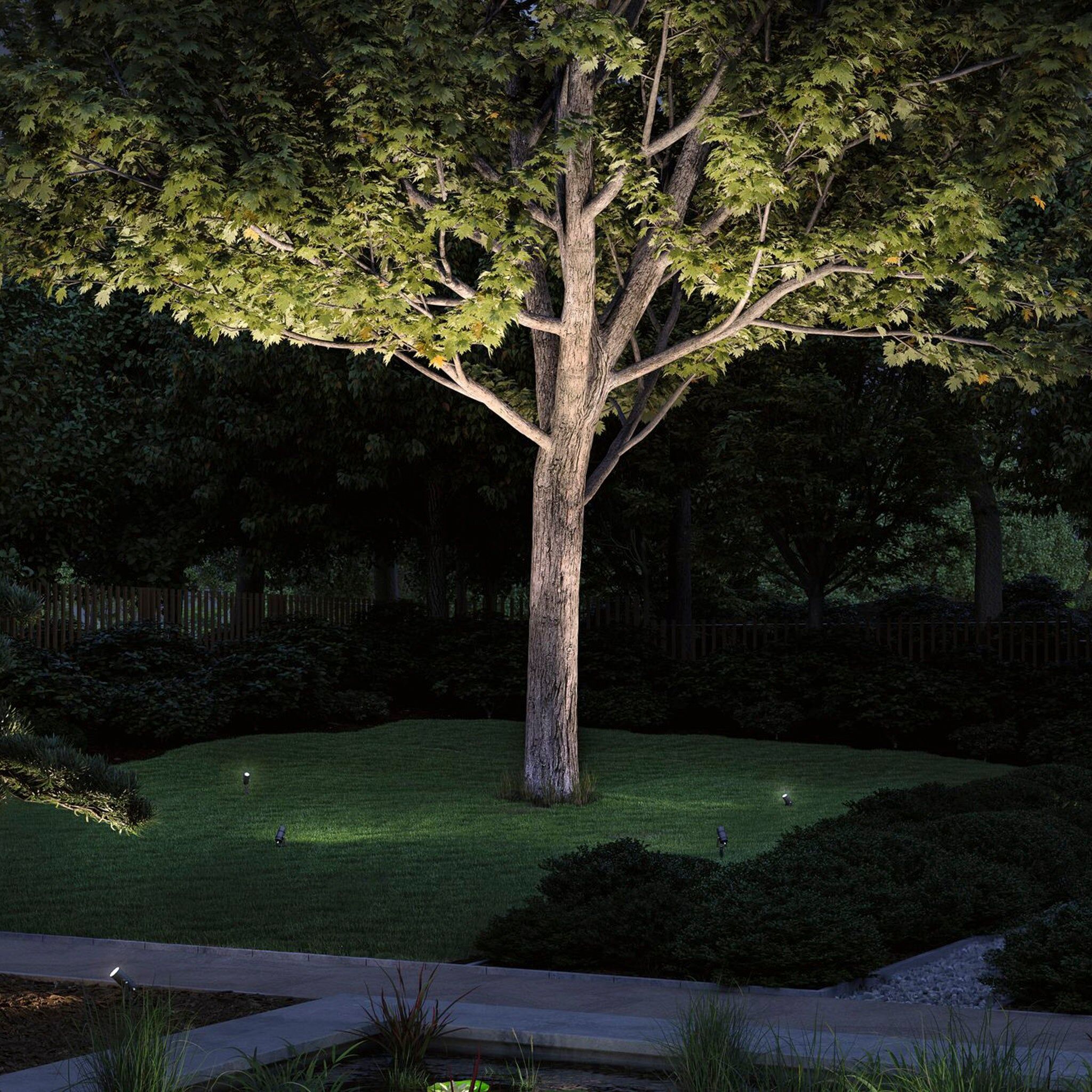 Paulmann - Plug & Shine Outdoor 11W LED Garden Spotlight in Grey