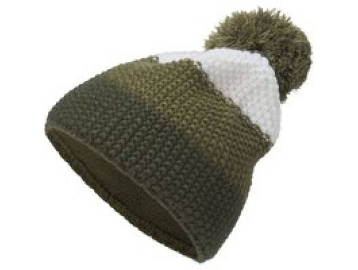 CRIVIT Bonnet en maille femme (vert/blanc)