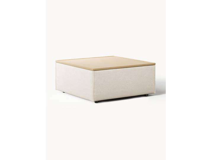Sofa-Hocker Lennon aus Leinen-Mix mit Stauraum