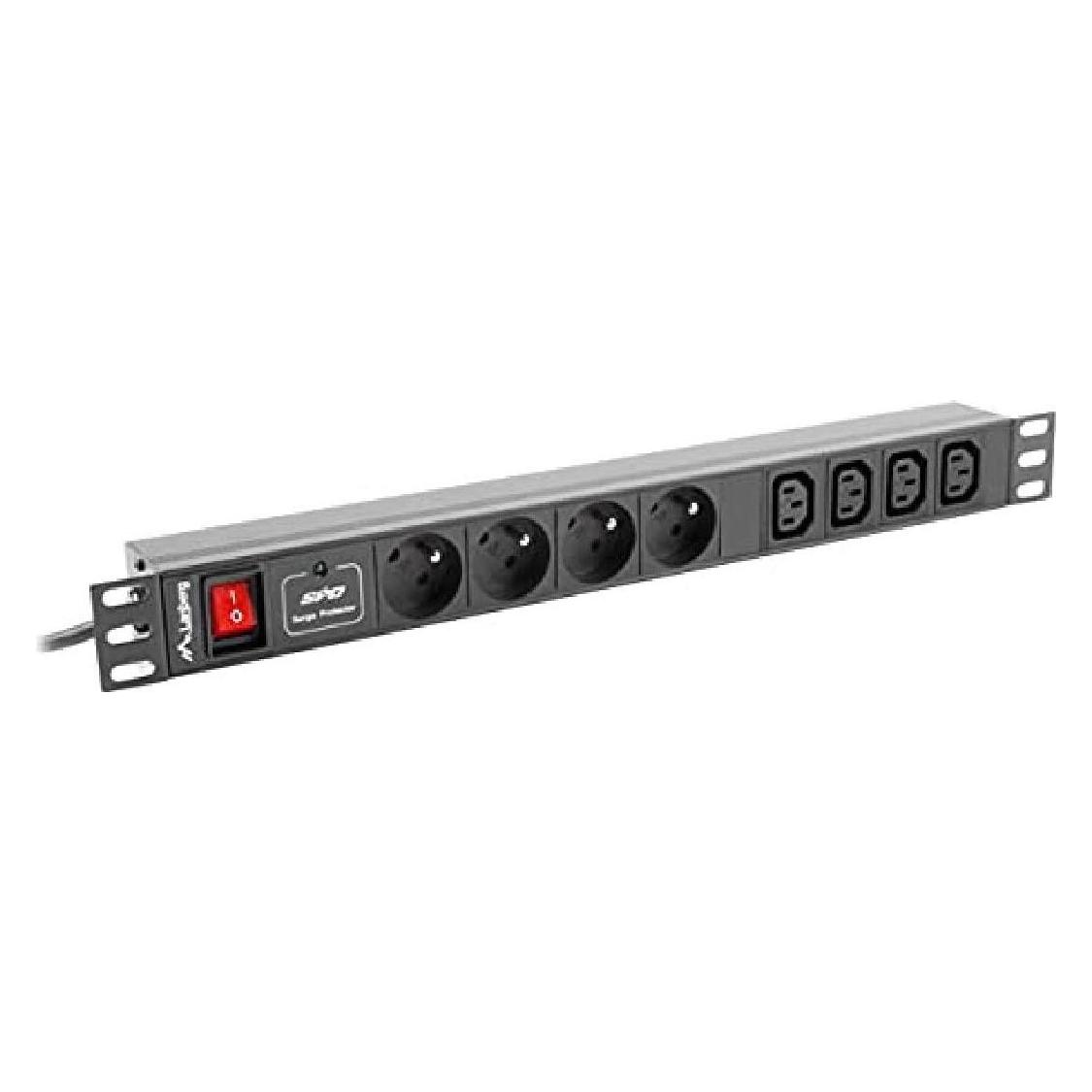 Lanberg PDU-04E04I-0200-BK Stromverteilereinheit (PDU) 4 AC-Ausgänge 1U (PDU-04E04I-0200-BK)