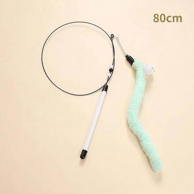Inspired Finds SkyHunter Telescopic Feather Cat Wand Toy With Bell big Eyed Bug