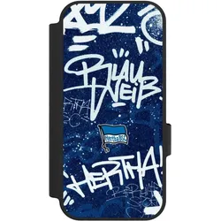 Nivocase Klapphülle für Google Pixel 10 Handyhülle aus Kunst Leder NIVOflip schwarz Graffiti Hertha BSC (Google Pixel 10), Smartphone Hülle, Schwarz